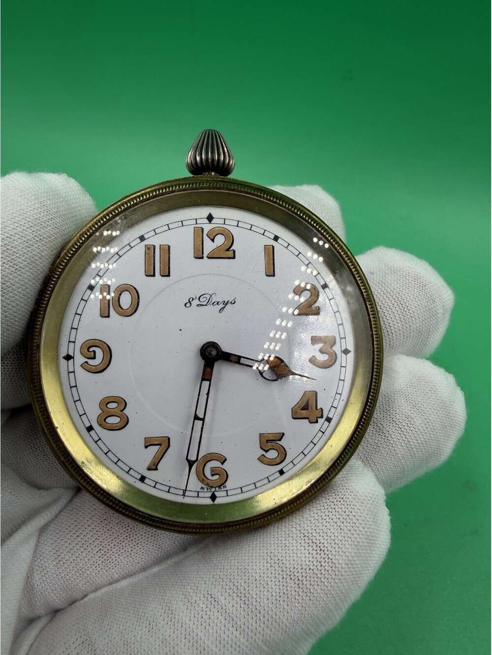 Antique Vintage c1925 Concord 8 Days 15 jewels Travel Watch Swiss Made Working